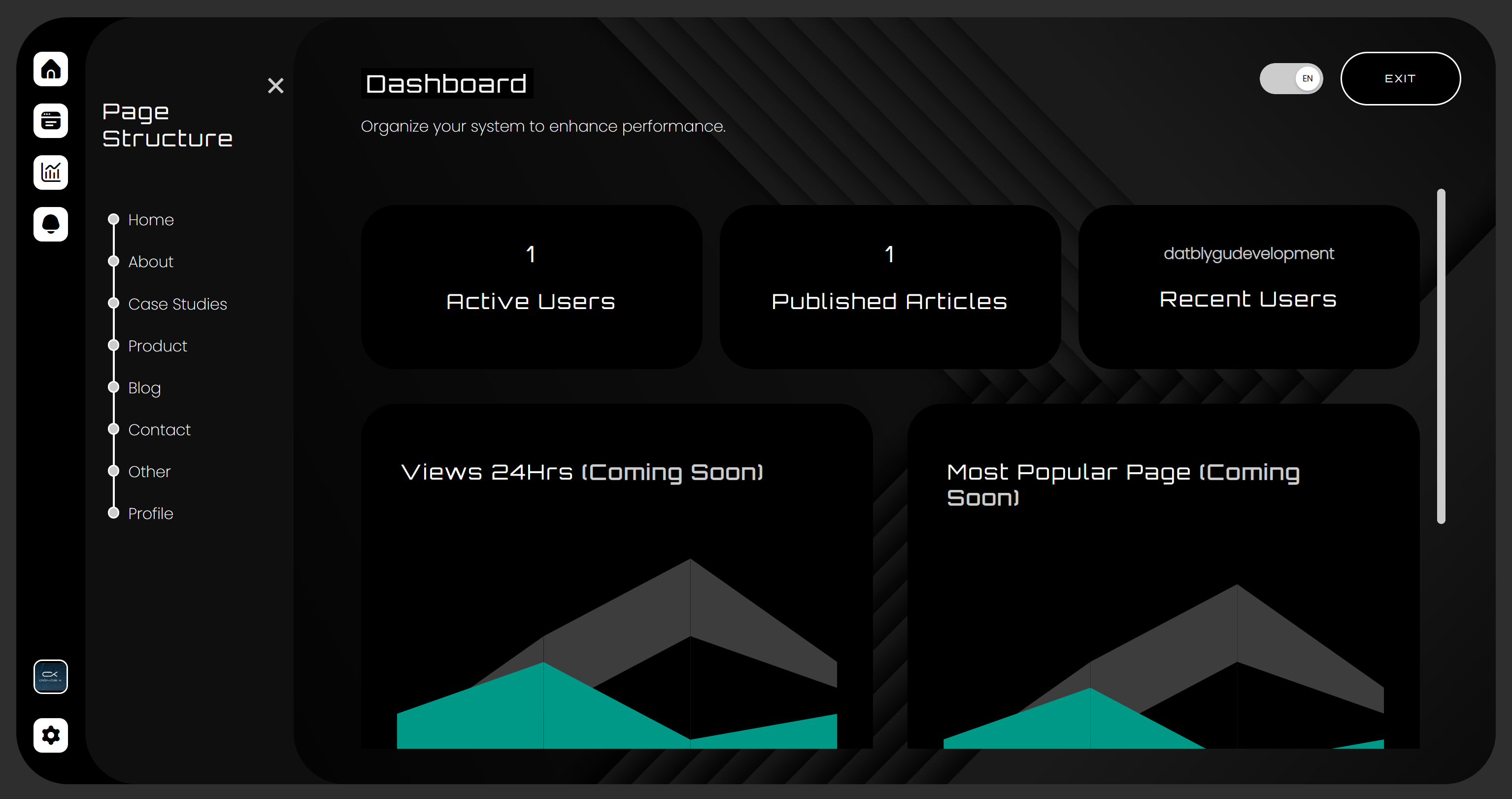 Cronos-X Core dashboard background.